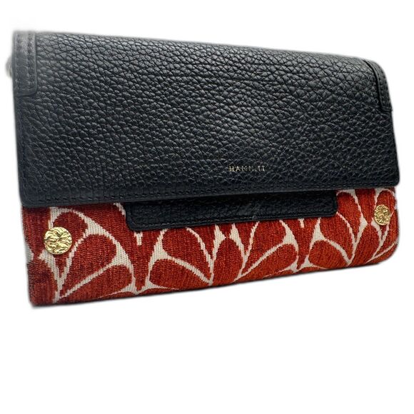 Hammitt AJ Crossbody Clutch Texas Tapestry Black Leather Removable Strap - Picture 11 of 14